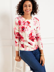CHARMING CARDIGAN - WATERCOLOR BOUQUETS | Talbots US
