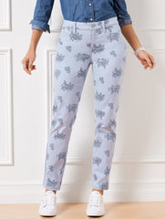 SLIM ANKLE JEANS - FLORAL BUNCHES - CURVY FIT | Talbots near me