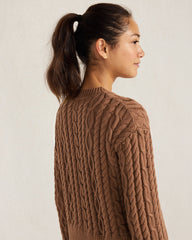 ORGANIC COTTON CABLE KNIT SWEATER | Talbots outlet