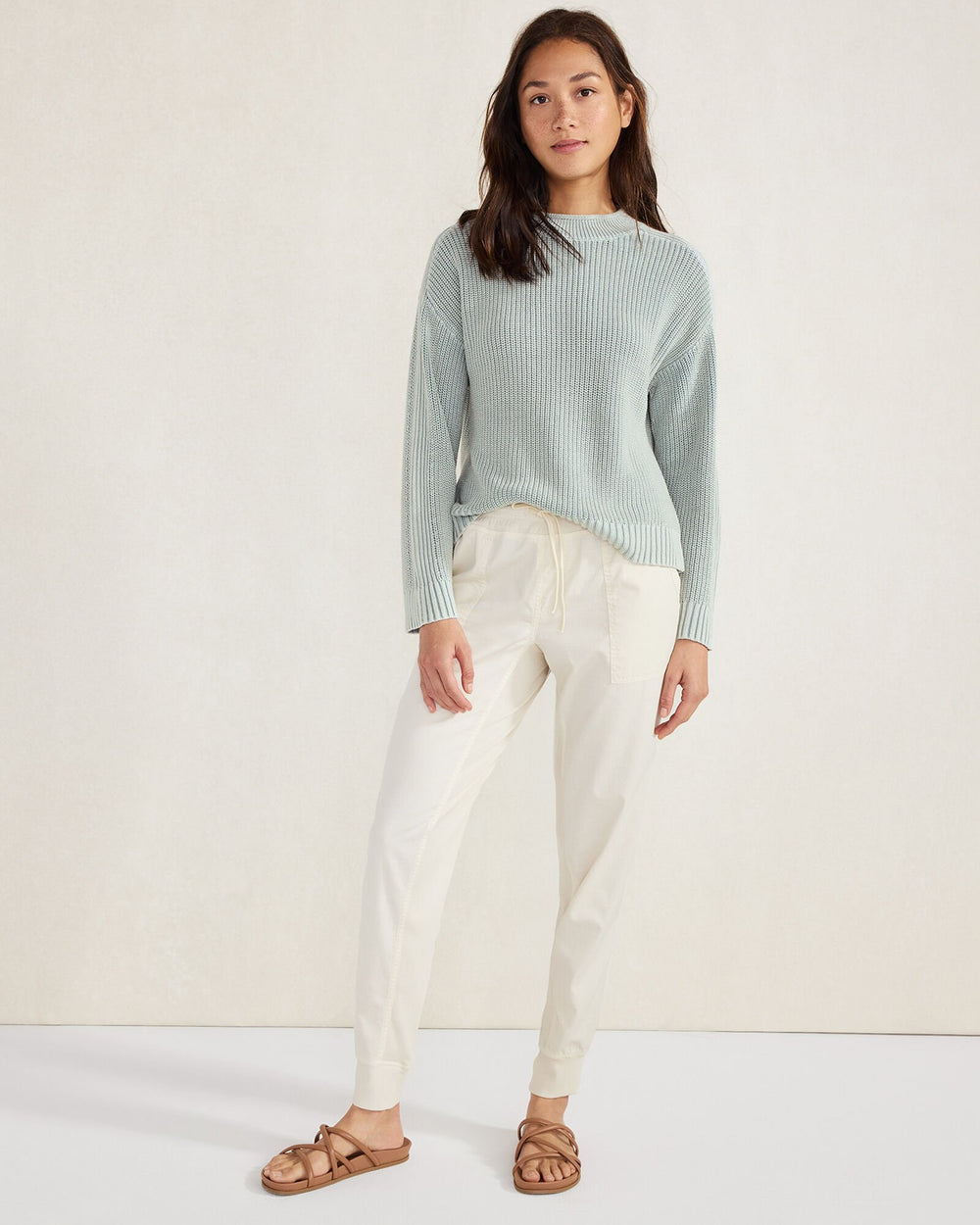 GARMENT-DYED ORGANIC COTTON ROLLNECK SWEATER | Talbots sale