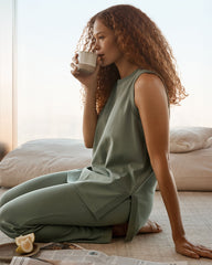 ORGANIC COTTON INTERLOCK SLEEVELESS TUNIC | Talbots sale