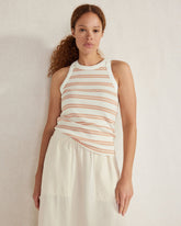 ORGANIC COTTON BOLD STRIPE RACERBACK TANK | Talbots for sale