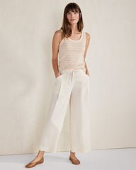 ORGANIC COTTON STRIPE SCOOP NECK TANK | Talbots sale