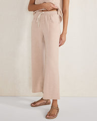 FLEECE PINTUCK CROPPED WIDE LEG PANTS | Talbots sale