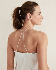 WASHABLE SILK DELICATE FLORAL V-NECK CAMI | Talbots online