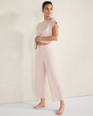 CALM & COOL CROPPED WIDE LEG SLEEP PANTS | Talbots for sale