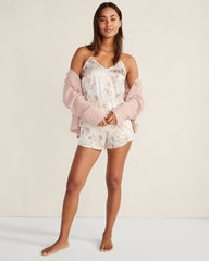WASHABLE SILK CAMI TRANQUIL FLORAL SLEEP SET | Talbots sale