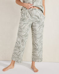 ORGANIC COTTON LINEN WATERCOLOR PAJAMA PANTS | Talbots outlet