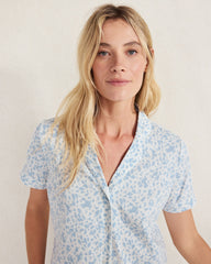 ORGANIC COTTON JERSEY MIRAGE PAJAMA SHIRT | Talbots for sale