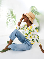 BATEAU NECK TEE - LUSCIOUS LEMONS | Talbots for sale