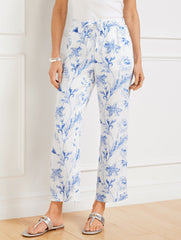 STRAIGHT ANKLE PANTS - OCEAN FLORA | Talbots US
