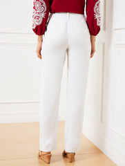 TALBOTS SOUTHAMPTON STRAIGHT LEG LINEN PANTS | Talbots sale