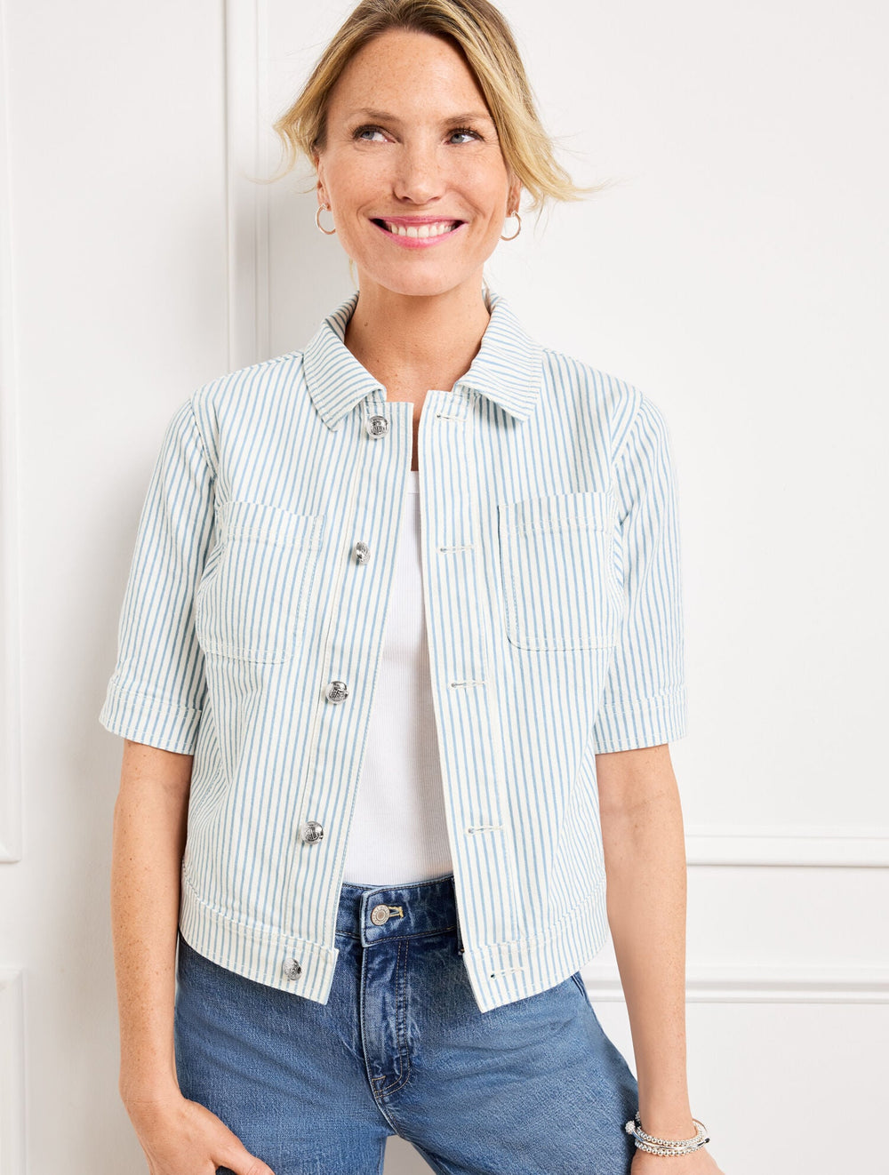 AWNING STRIPE JACKET | Talbots discount