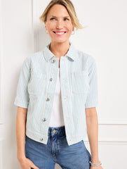 AWNING STRIPE JACKET | Talbots discount