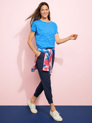 SUPERSOFT SLUB CREWNECK TEE - BASELINE STRIPE | Talbots US
