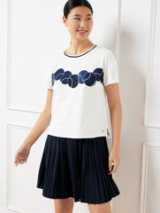PIQUÉ OVERSIZED CREWNECK TEE - TENNIS BALL | Talbots near me