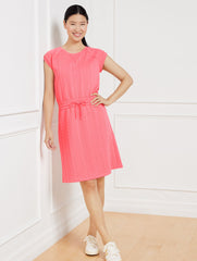 CREWNECK T-SHIRT DRESS - CABLE JACQUARD | Talbots for sale