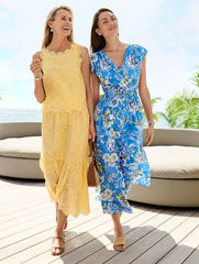 V-NECK MIDI DRESS - SKETCHED BOTANICAL | Talbots online