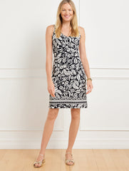 EFFORTLESS JERSEY SHIFT DRESS - SILHOUETTE PALMS | Talbots for sale
