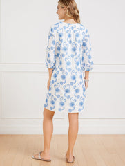 DANCING EYELET PUFF SLEEVE DRESS | Talbots near me