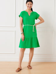 DROP WAIST GAUZE SHIFT DRESS | Talbots near me