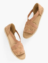 ILYSSA ELASTIC CORK ESPADRILLE FLATS | Talbots sale