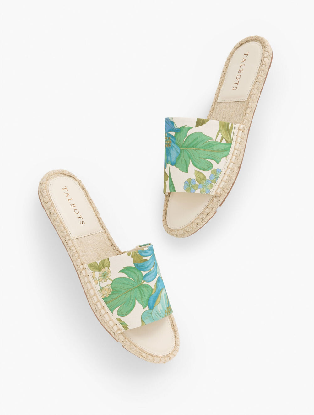 ILYSSA CANVAS ESPADRILLE SLIDES - FLORAL | Talbots online