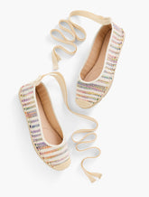 IZZY STRIPED CANVAS ESPADRILLE FLATS | Talbots discount