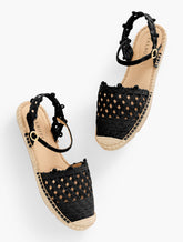 IZZY ANKLE STRAP RAFFIA ESPADRILLE FLATS | Talbots outlet