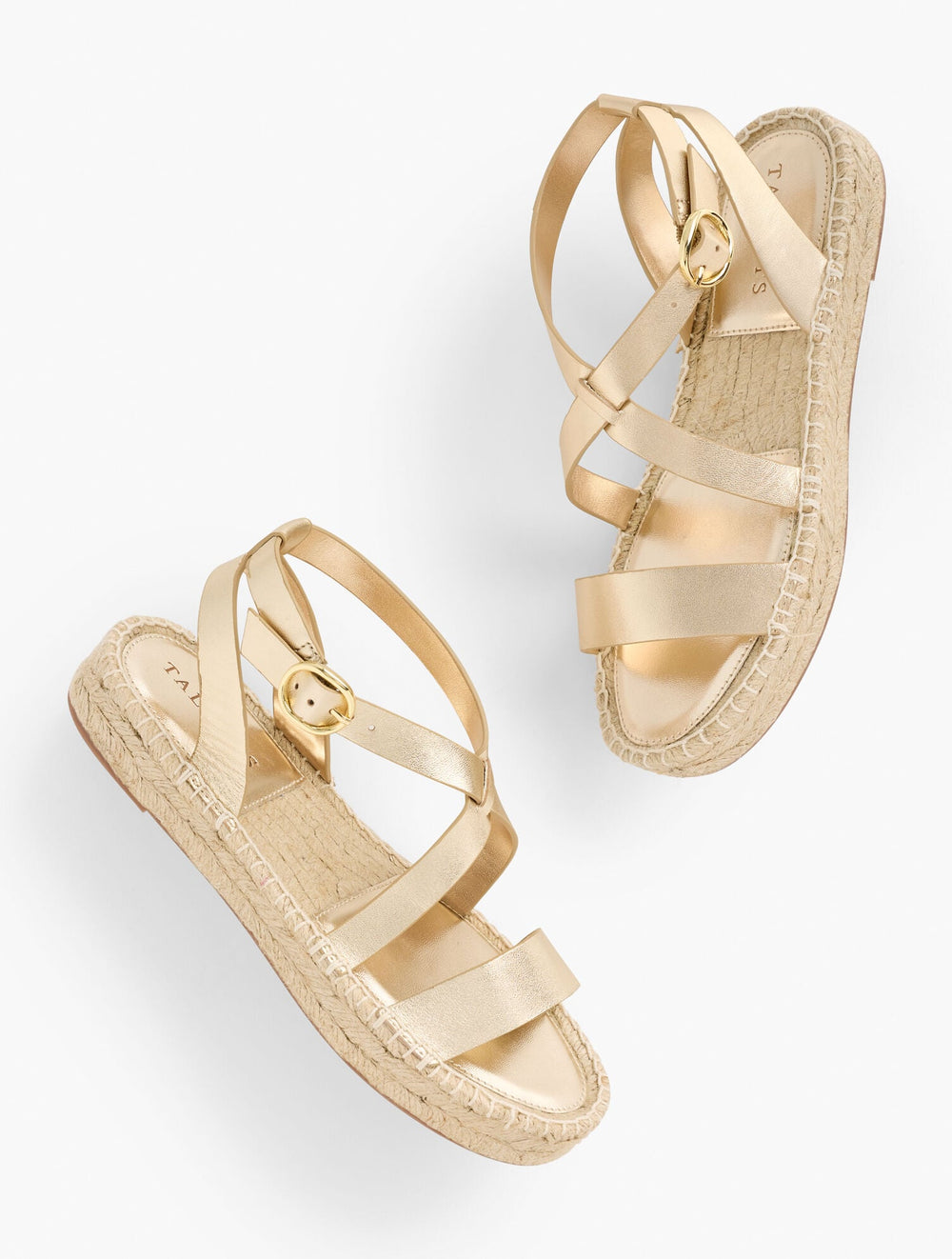 HESTER METALLIC NAPPA ESPADRILLE SANDALS | Talbots online