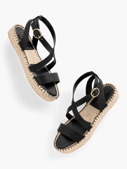 HESTER NAPPA ESPADRILLE SANDALS | Talbots outlet