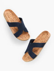 MALIA WOVEN RAFFIA SLIDES | Talbots US