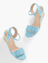 ROYCE SCALLOPED WEDGE SANDALS | Talbots online