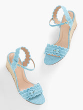 ROYCE SCALLOPED WEDGE SANDALS | Talbots US