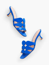 SABEL NAPPA FLARE HEEL SANDALS | Talbots on sale