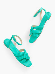 VIOLET TUBULAR NAPPA SANDALS | Talbots sale