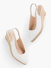 VIVI SLINGBACK ESPADRILLE WEDGES - EYELET | Talbots on sale