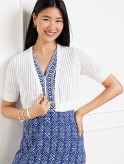 PLUS EXCLUSIVE OPEN STITCH SHRUG | Talbots US