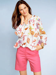 PINTUCK TIE FRONT TOP - UNDERWATER WORLD | Talbots near me