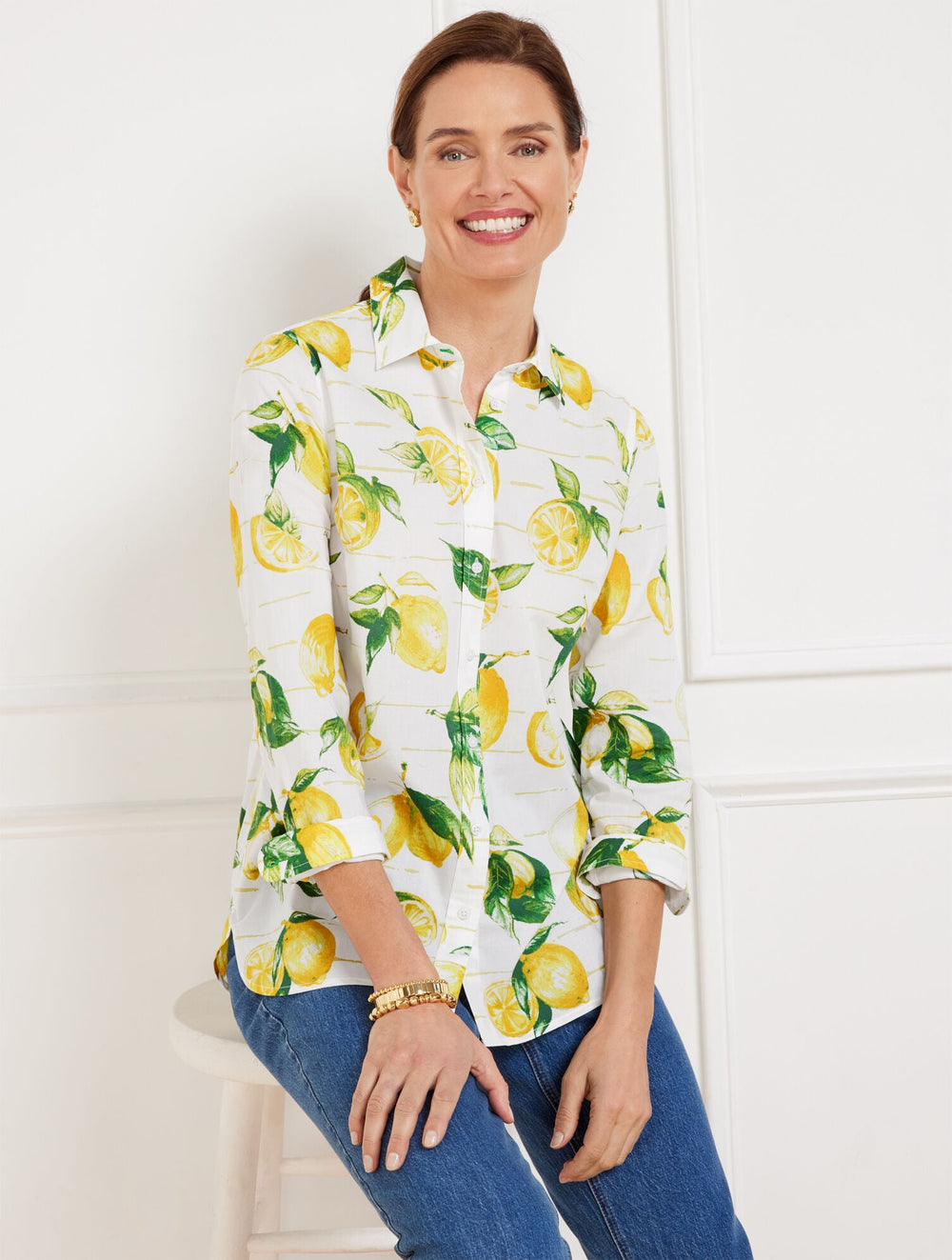 MODERN CLASSIC SHIRT - LUSCIOUS LEMONS | Talbots sale