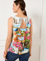 LINEN COTTON SHELL - COASTAL SCENIC | Talbots sale
