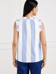 TIE NECK SHELL - BAY STRIPE | Talbots near me