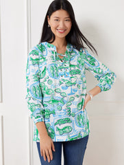 LACE-UP TUNIC - FISH MARKET | Talbots discount