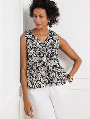 RUFFLE SHELL - SILHOUETTE PALMS | Talbots online
