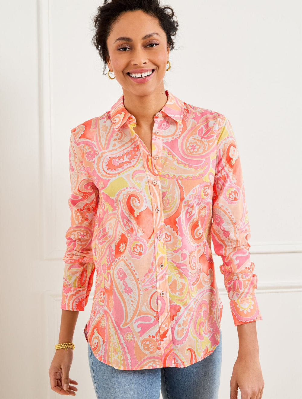 MODERN CLASSIC SHIRT - VIBRANT PAISLEY | Talbots US
