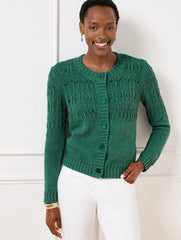 POINTELLE STITCH CARDIGAN | Talbots outlet