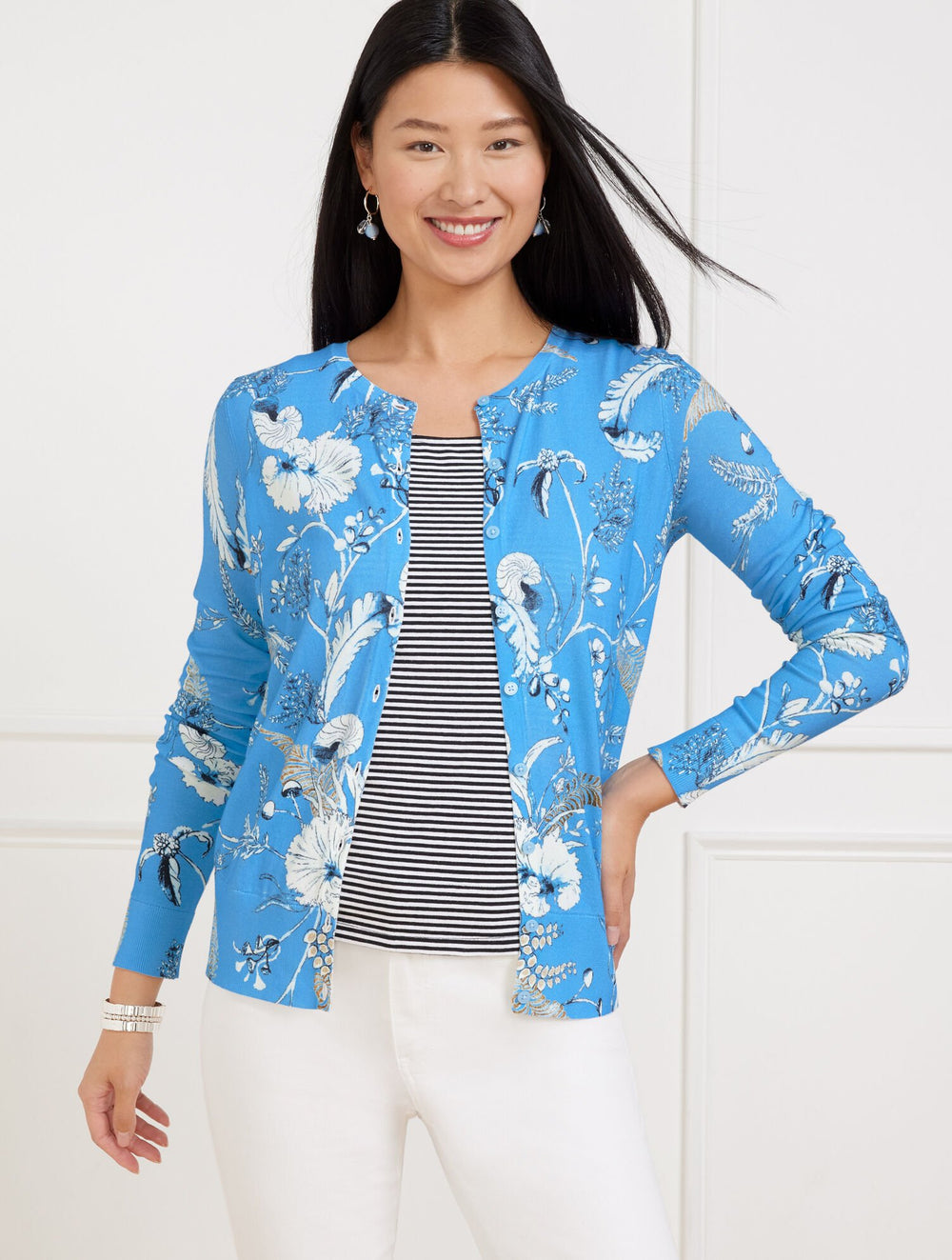 CHARMING CARDIGAN - LEAFY GARDEN | Talbots near me