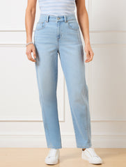 RELAXED TAPERED BARREL LEG JEANS - CARLINA WASH | Talbots for sale