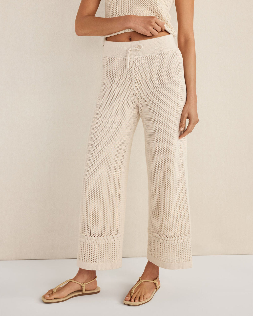 ORGANIC COTTON MIXED STITCH PANTS | Talbots for sale