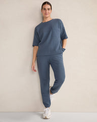 COTTON BLEND TEXTURED JOGGERS | Talbots outlet